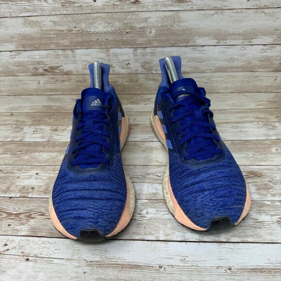 Adidas Boost Solar Glide Blue Athleisure Trainer Running Shoes Women's 8 - Picture 2 of 8